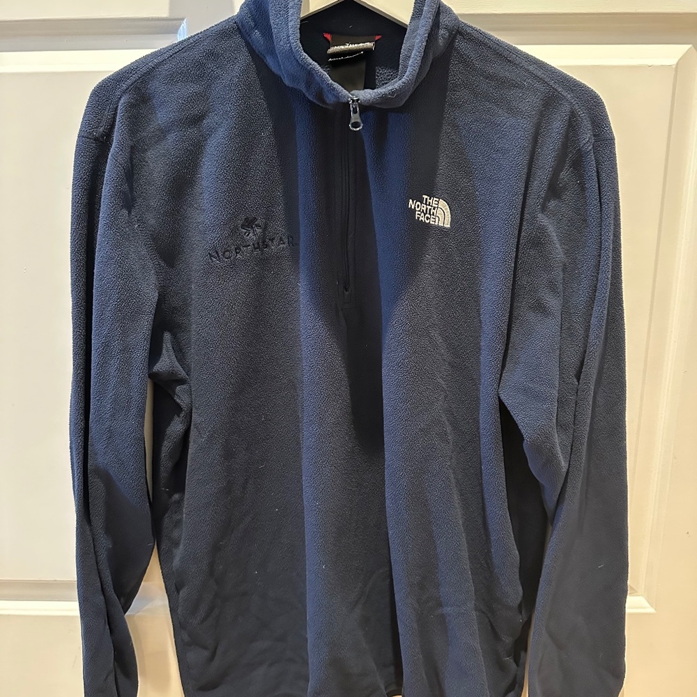 NORTHSTAR LOGO- The North Face 1/2 Zip Fleece Men's - Medium - Navy Blue - RARE